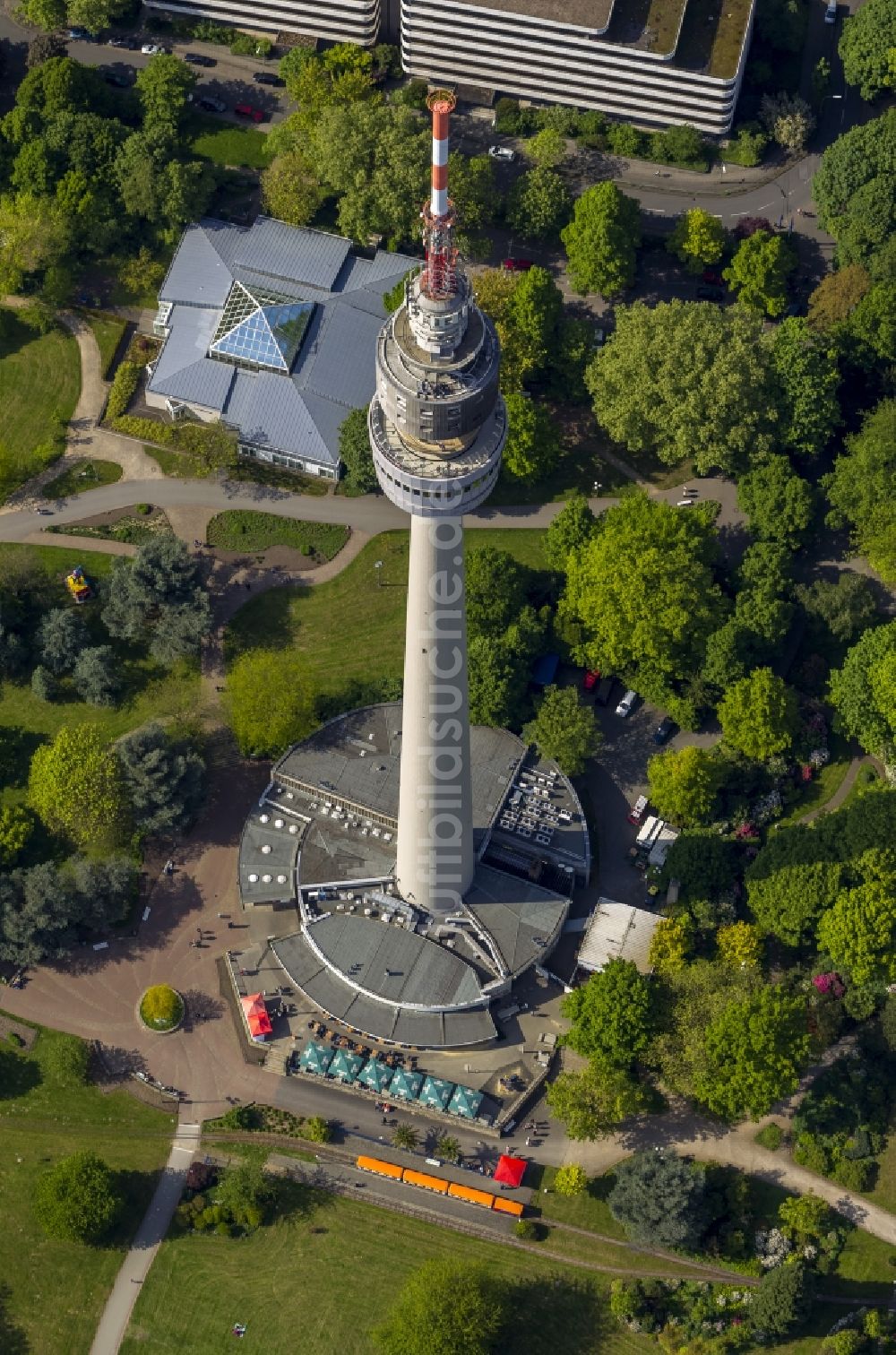 Luftbild Dortmund - Fernsehturm / Florianturm Dortmund im Bundesland Nordrhein-Westfalen NRW