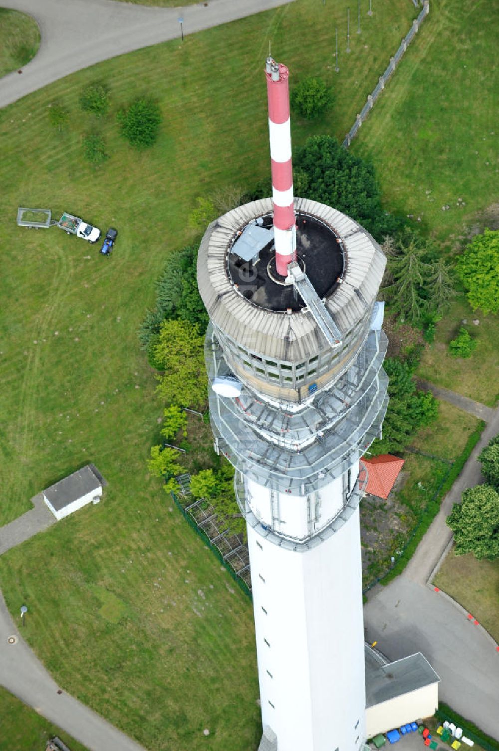 Luftbild Schwerin - Fernsehturm Schwerin