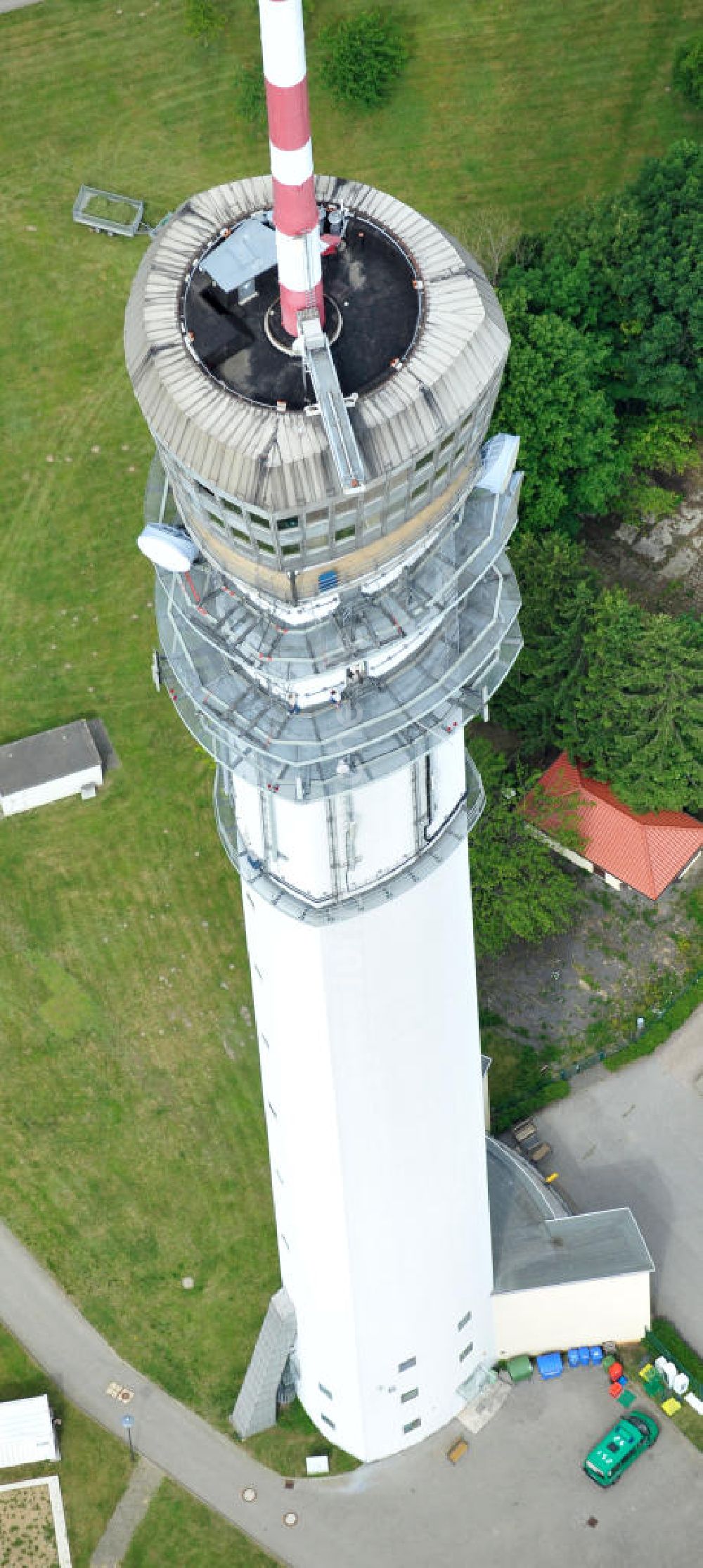 Schwerin von oben - Fernsehturm Schwerin