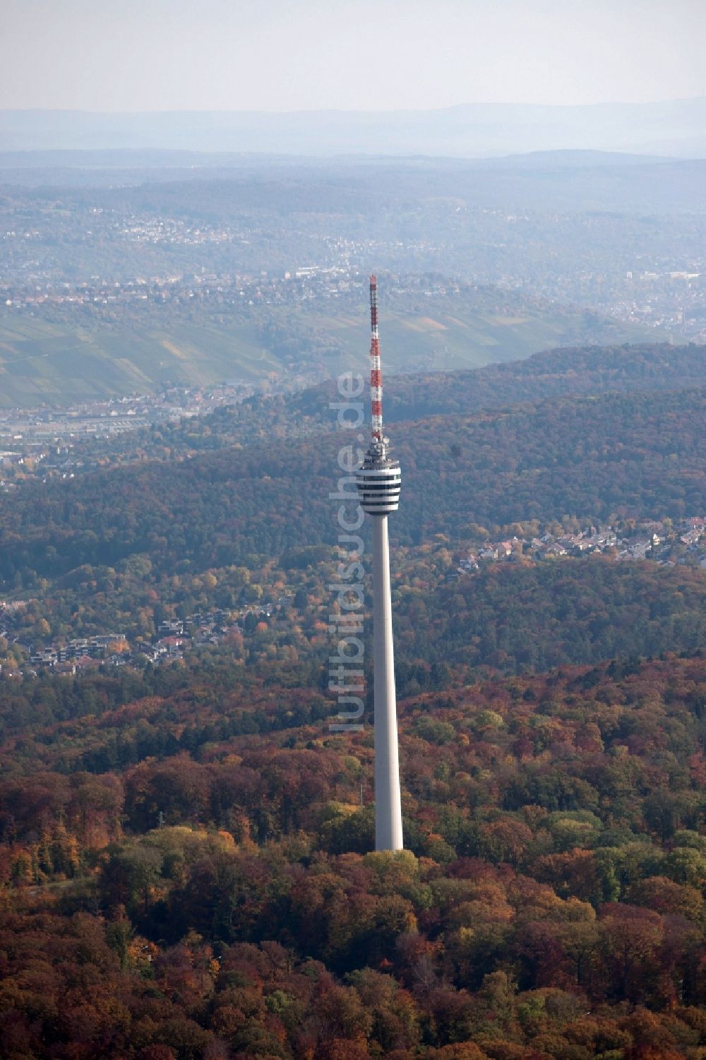 Luftbild Stuttgart - Fernsehturm in Stuttgart im Bundesland Baden-Württemberg