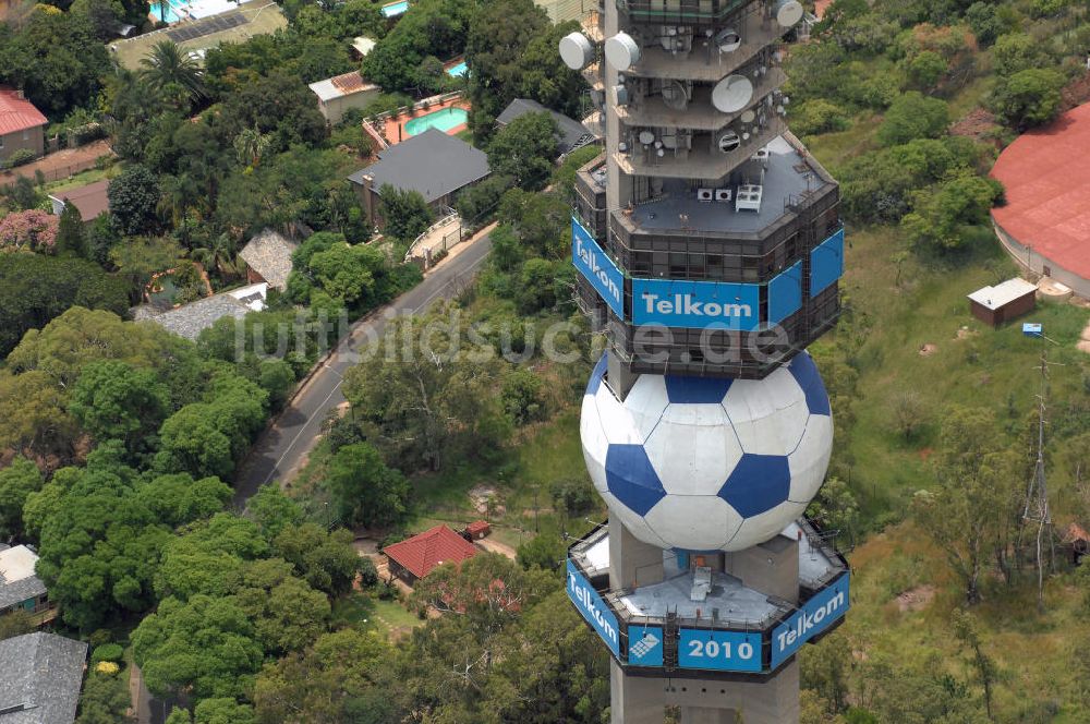 Luftbild Pretoria - Fernsehturm / TV Tower / John Vorster Tower in Pretoria Südafrika / South Africa