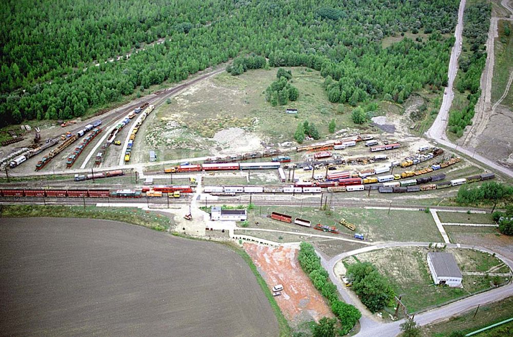 Graifenhainichen / Sachsen Anhalt aus der Vogelperspektive: Ferropolis - Stadt aus Eisen