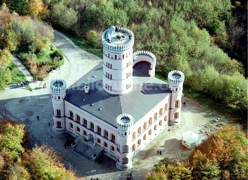 Granitz auf Rügen / MV aus der Vogelperspektive: Fertig rekonstruiertes Jagdschloß Granitz auf Rügen