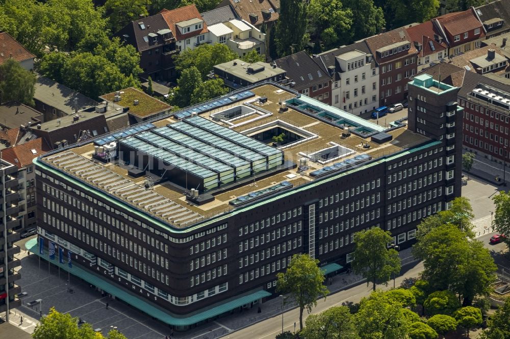 Luftbild Gelsenkirchen - Fertig umgebautes Hans-Sachs-Haus , dem Rathaus in Gelsenkirchen im Bundesland Nordrhein-Westfalen NRW