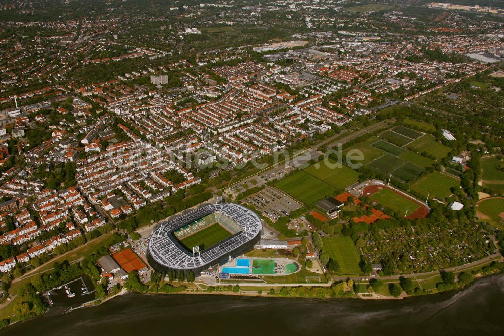 Luftbild Bremen - Fertig umgebautes Weserstadion Bremen