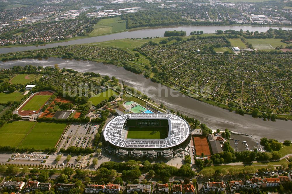 Luftbild Bremen - Fertig umgebautes Weserstadion Bremen