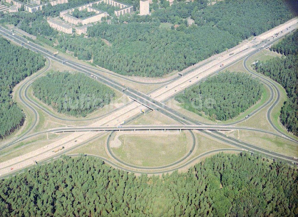 Luftbild Babelsberg - Fertige Autobahnabfahrt Babelsberg am Berliner Ring.