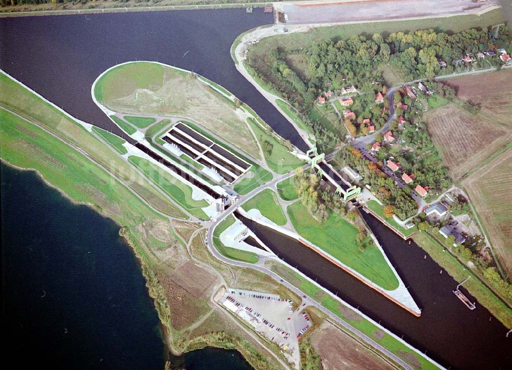 Luftbild Rothensee - Fertige Doppelsparschleuse Rothensee.