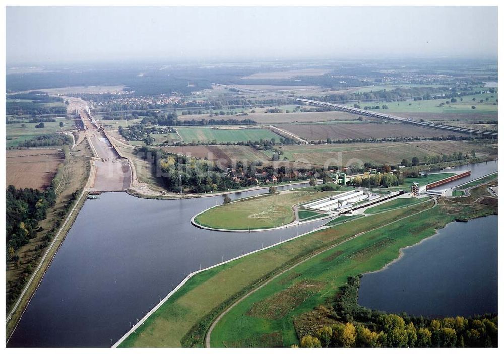 Luftaufnahme Rothensee - Fertige Doppelsparschleuse Rothensee.