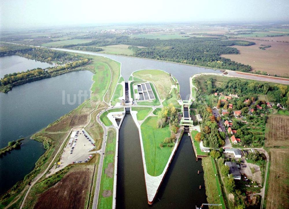 Luftbild Rothensee - Fertige Doppelsparschleuse Rothensee.