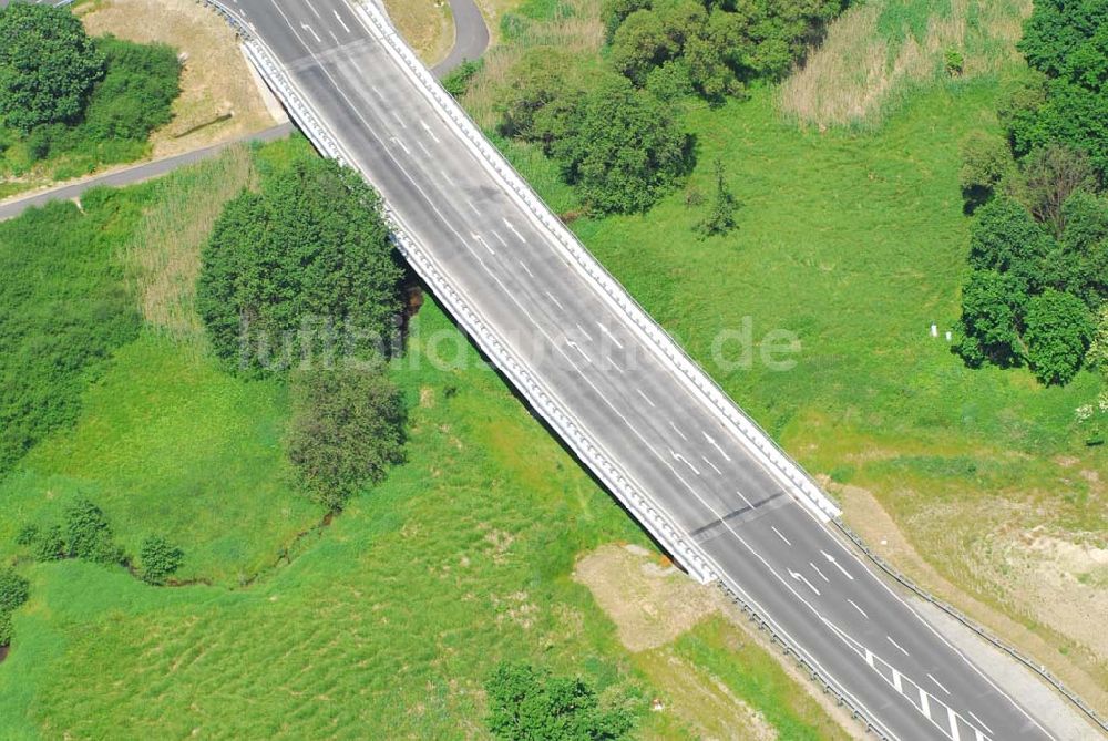 Luftaufnahme Belzig - Fertige Ortsumfahrung Belzig, gebaut u.a. durch die Schälerbau Berlin GmbH