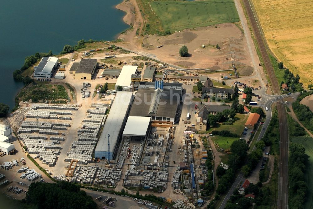 Heringen/Helme aus der Vogelperspektive: Fertigteilwerk von HABAU in Heringen/Helme im Bundesland Thüringen