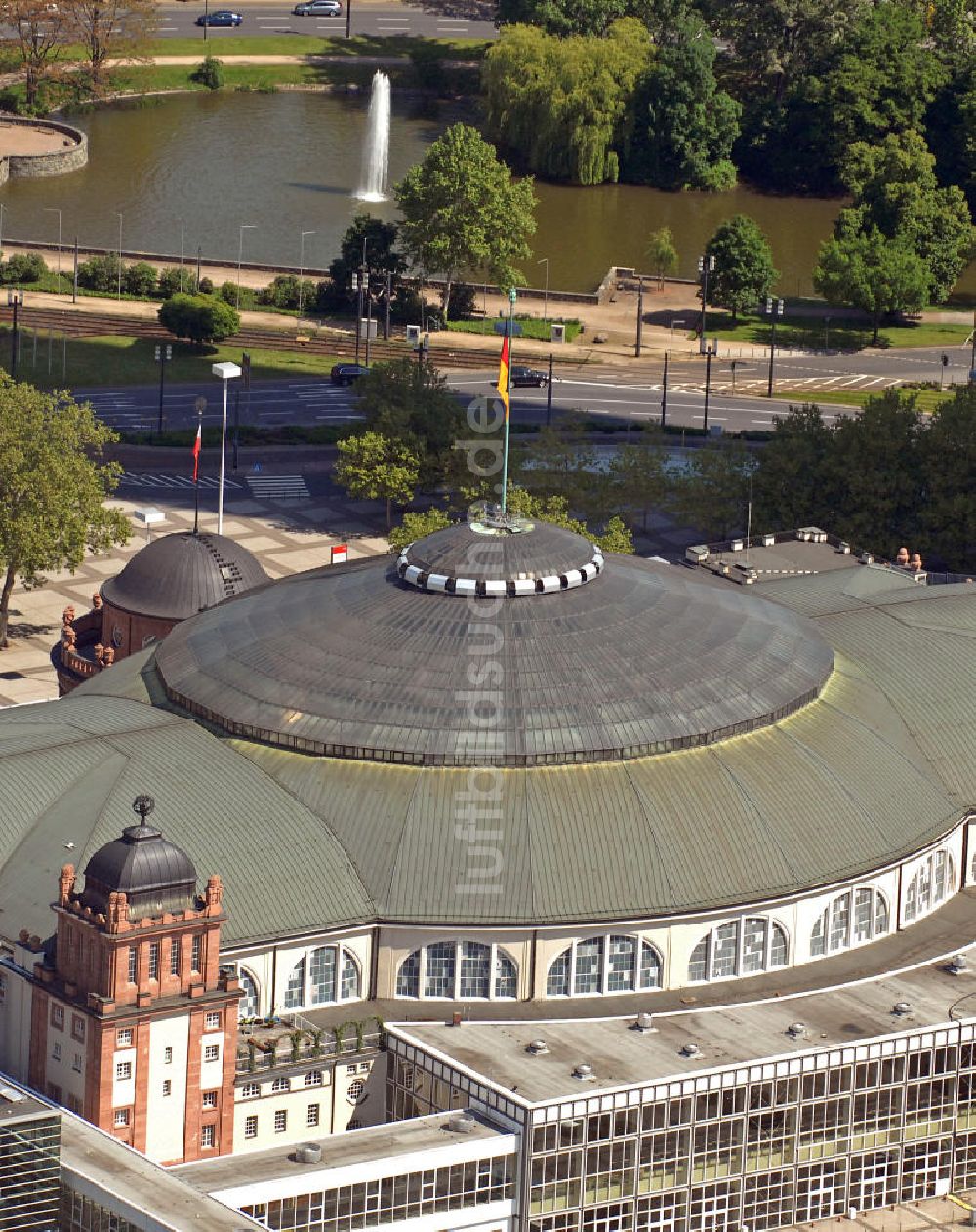 Frankfurt am Main aus der Vogelperspektive: Festhalle Frankfurt/Main