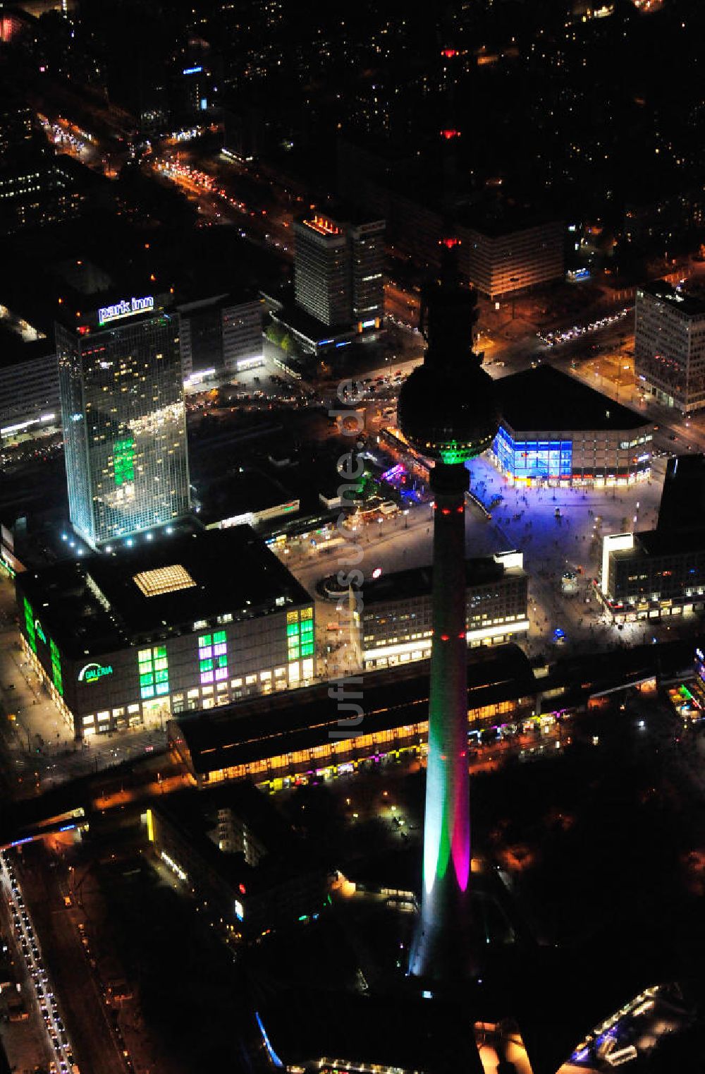 Luftbild Berlin - Festival of Lights Berliner Fernsehturm