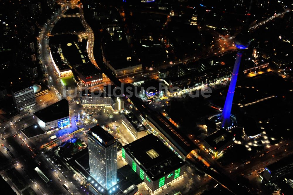 Luftaufnahme Berlin - Festival of Lights im Stadtzentrum der Hauptstadt Berlin