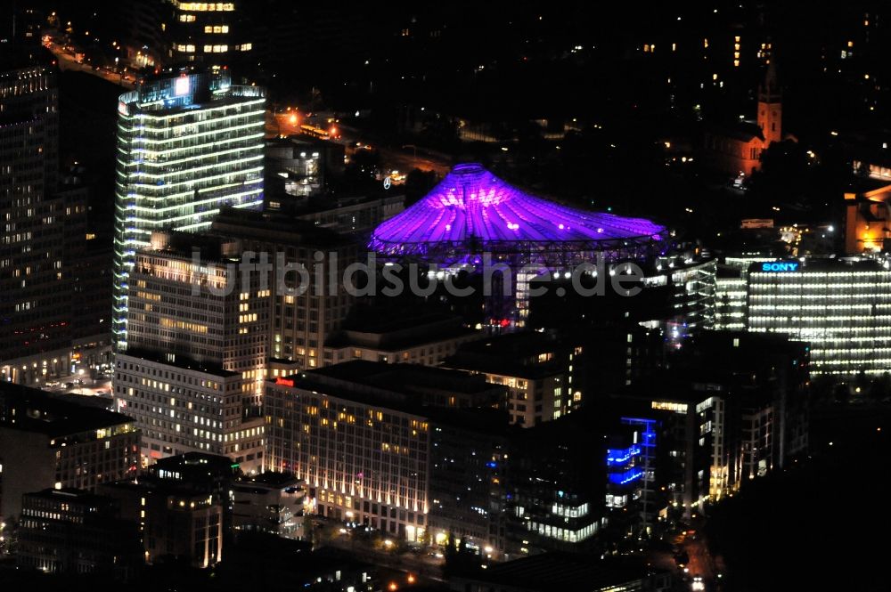 Luftaufnahme Berlin - Festival of Lights im Stadtzentrum der Hauptstadt Berlin