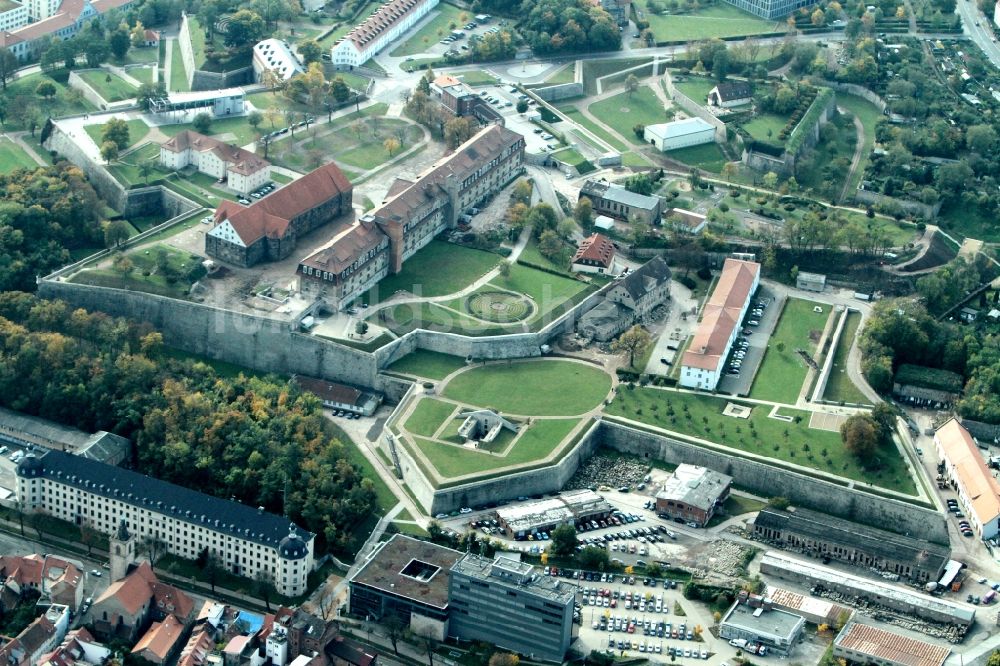 Erfurt aus der Vogelperspektive: Festung s - Bauwerk der Zitadelle Petersberg in Erfurt im Bundesland Thüringen