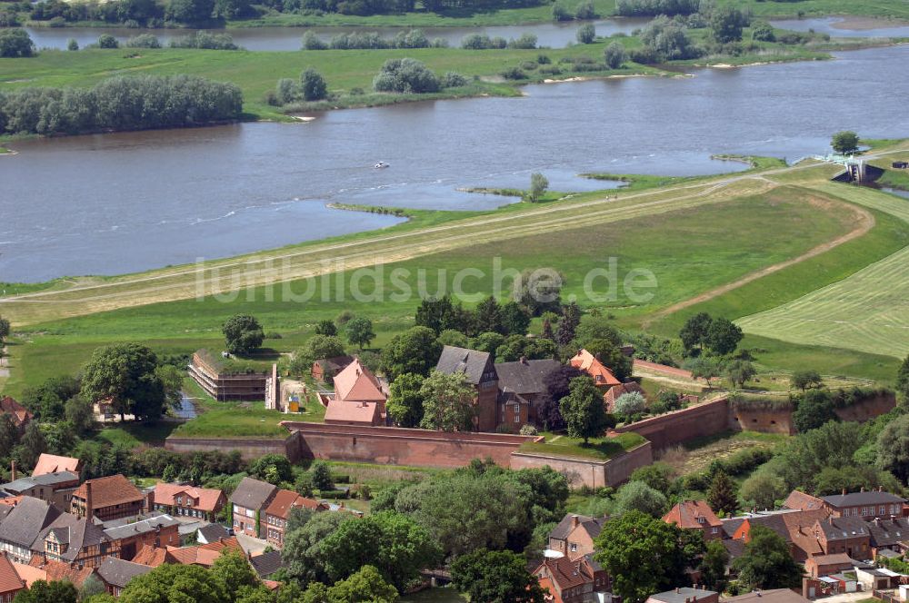 Dömitz von oben - Festung Dömitz