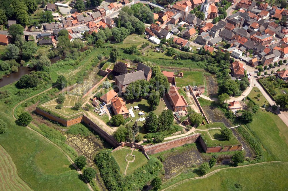 Dömitz von oben - Festung Dömitz