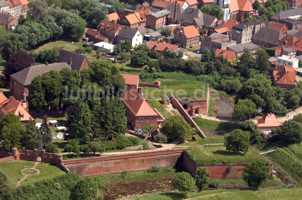 Dömitz aus der Vogelperspektive: Festung Dömitz