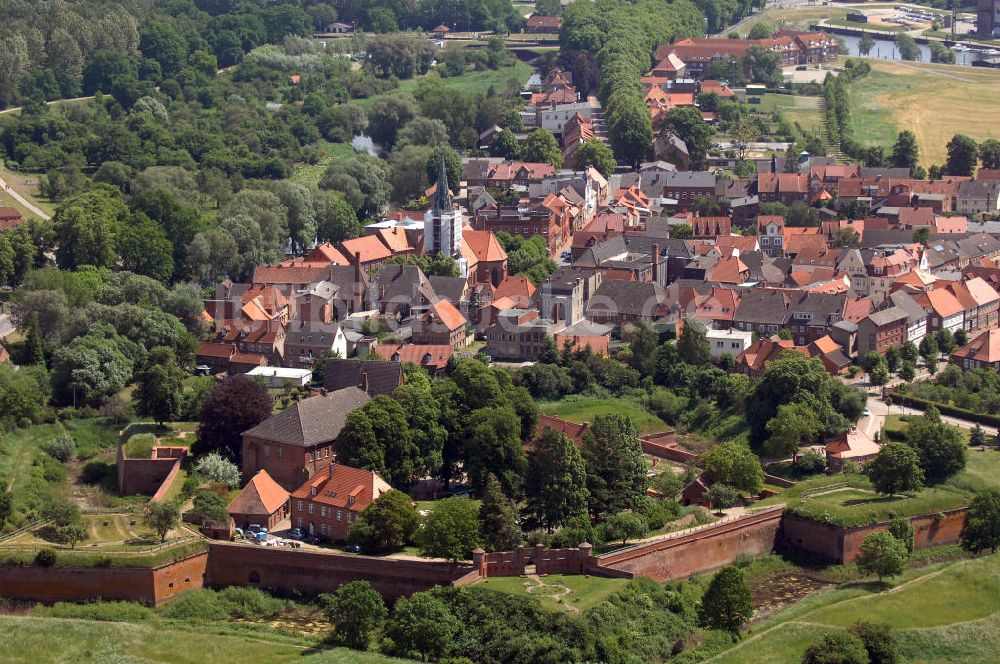 Dömitz aus der Vogelperspektive: Festung Dömitz