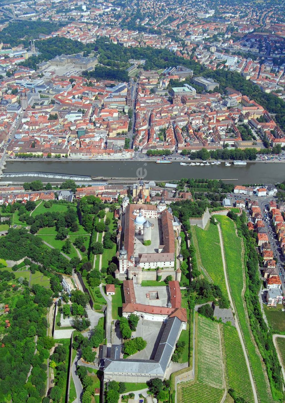 Würzburg aus der Vogelperspektive: Festung Marienberg