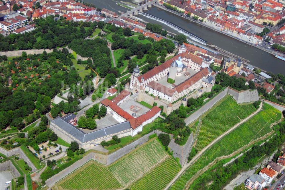 Luftbild Würzburg - Festung Marienberg