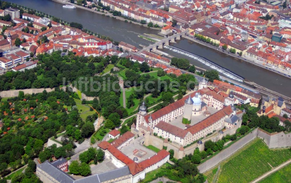 Luftaufnahme Würzburg - Festung Marienberg