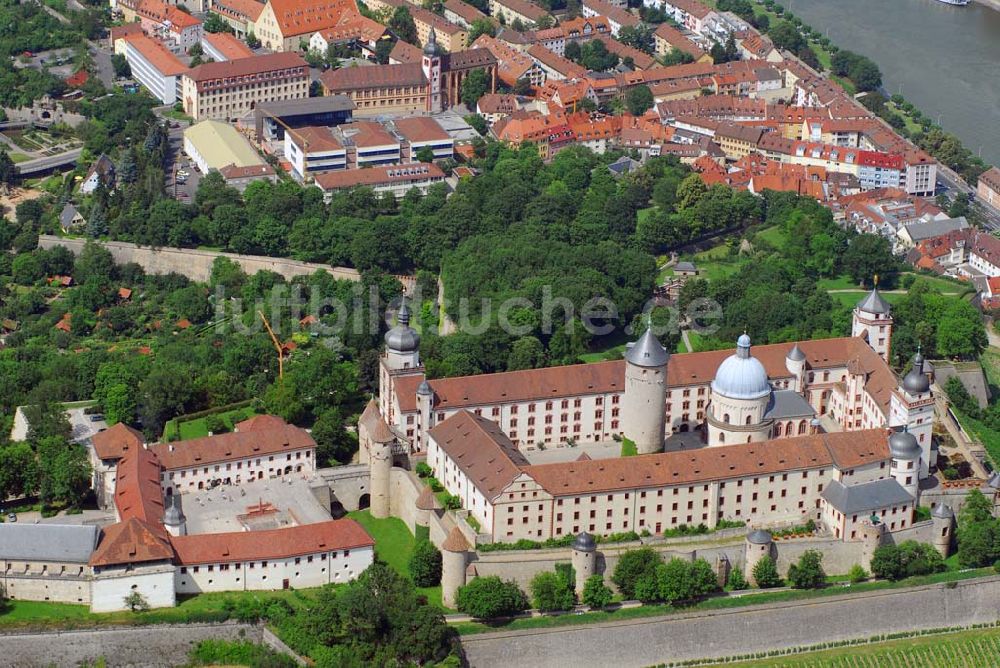 Würzburg von oben - Festung Marienberg