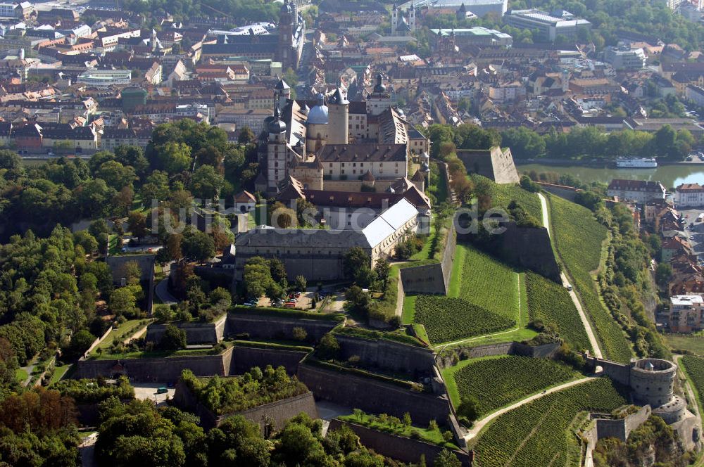 Luftbild Würzburg - Festung Marienberg mit Museen in Würzburg