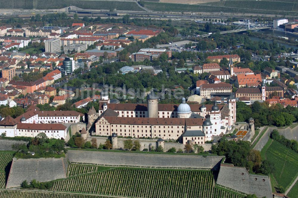 Luftbild Würzburg - Festung Marienberg mit Museen in Würzburg