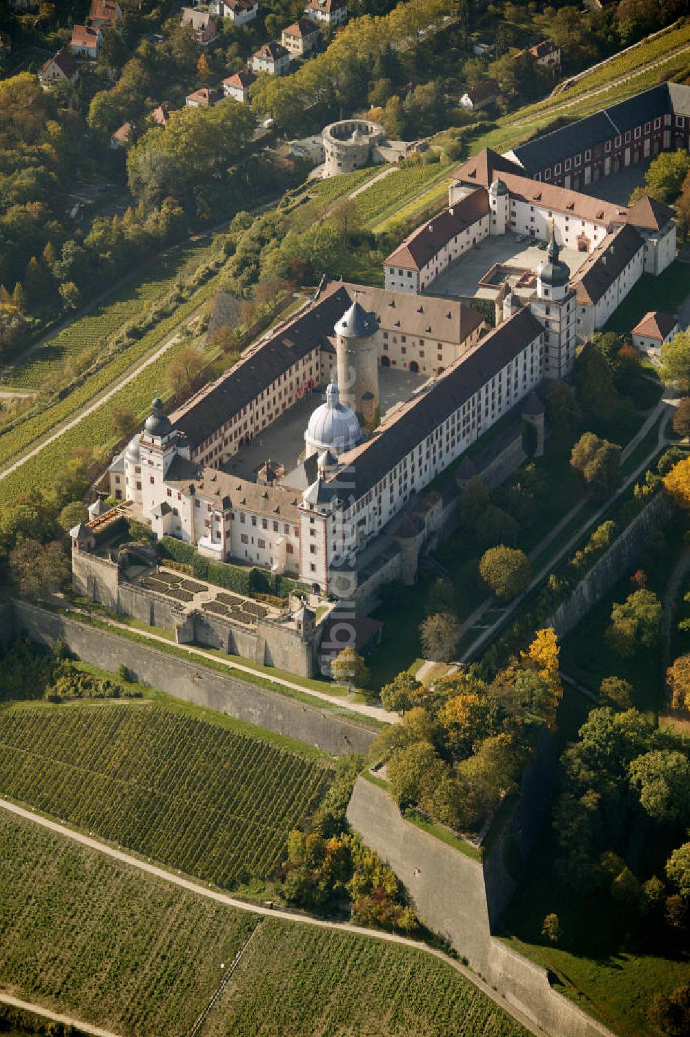 Würzburg aus der Vogelperspektive: Festung Marienberg Würzburg