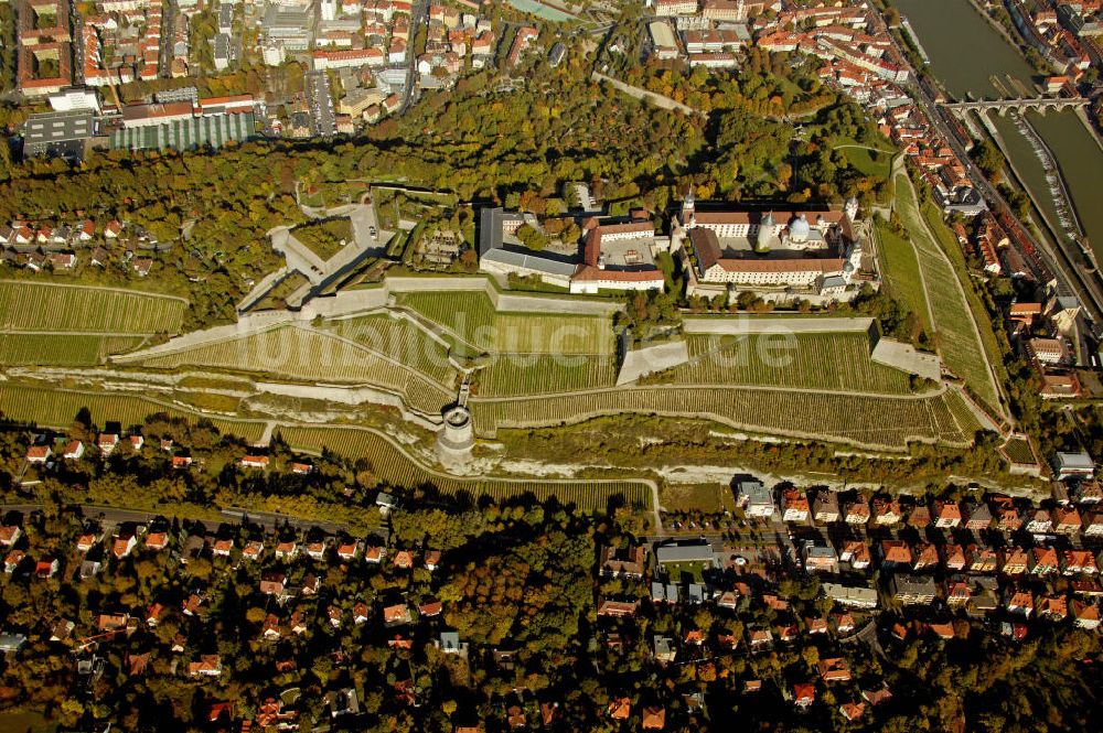 Würzburg aus der Vogelperspektive: Festung Marienberg Würzburg