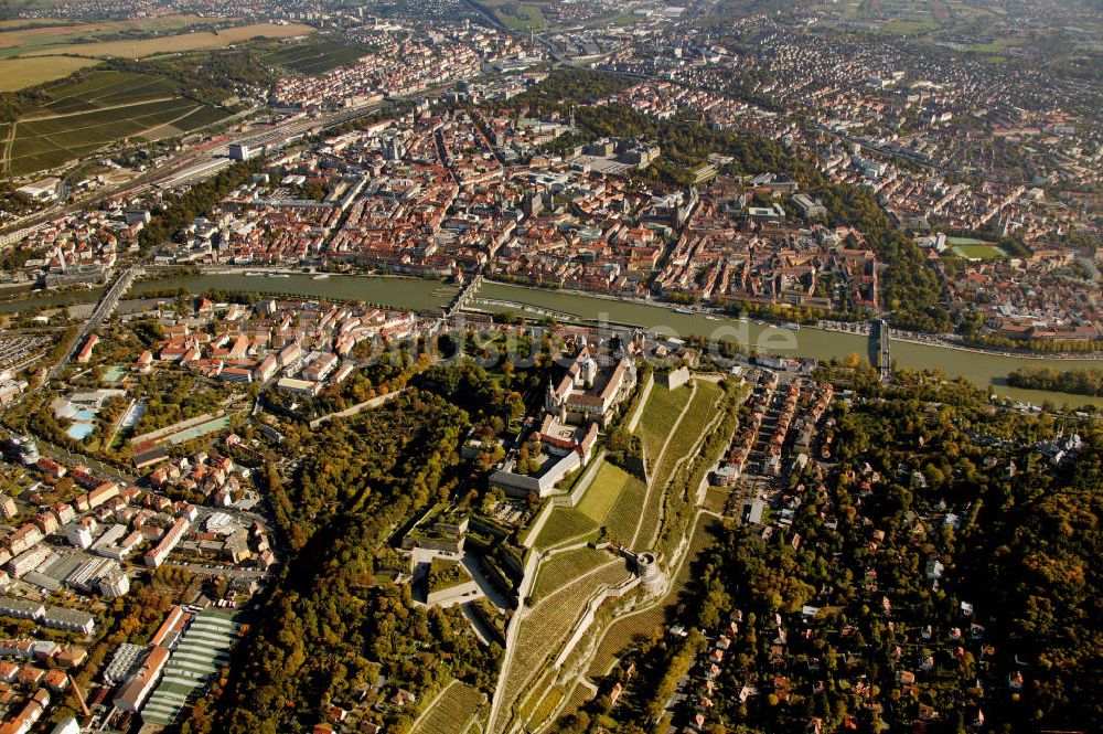 Luftaufnahme Würzburg - Festung Marienberg Würzburg