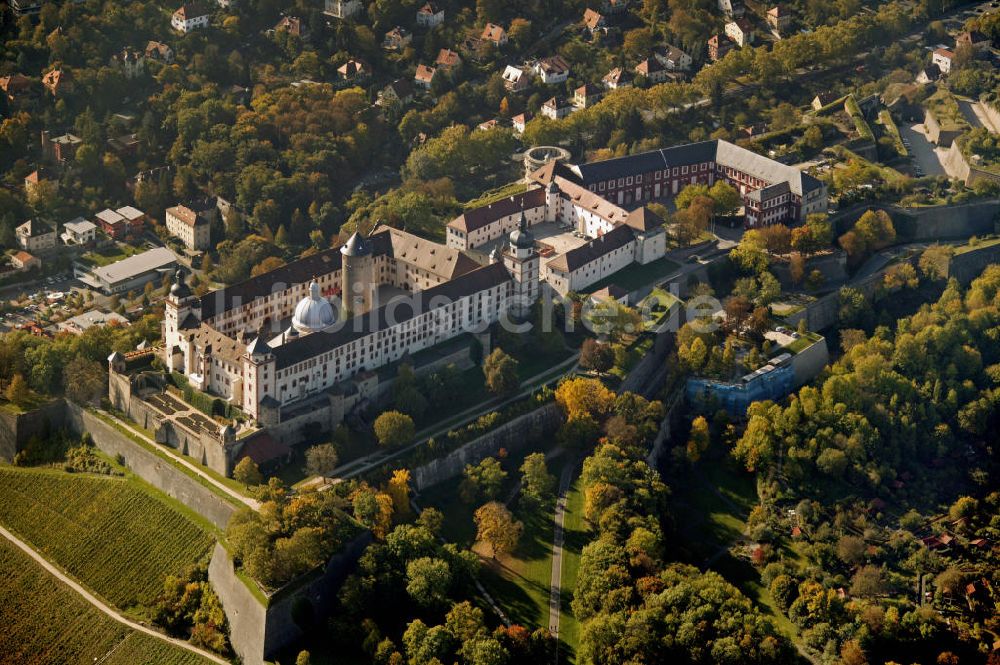 Würzburg aus der Vogelperspektive: Festung Marienberg Würzburg