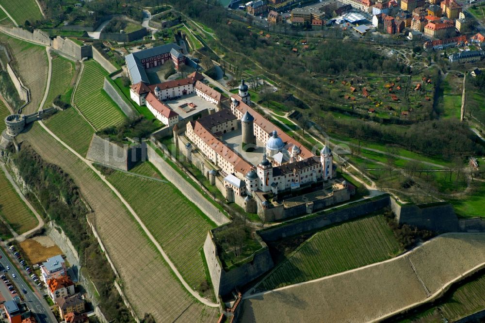 Luftaufnahme Würzburg - Festung Marienberg in Würzburg im Bundesland Bayern