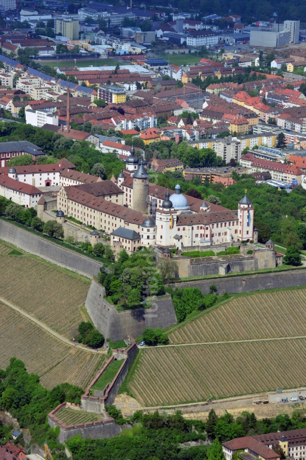 Luftbild Würzburg - Festung Marienberg in Würzburg im Bundesland Bayern