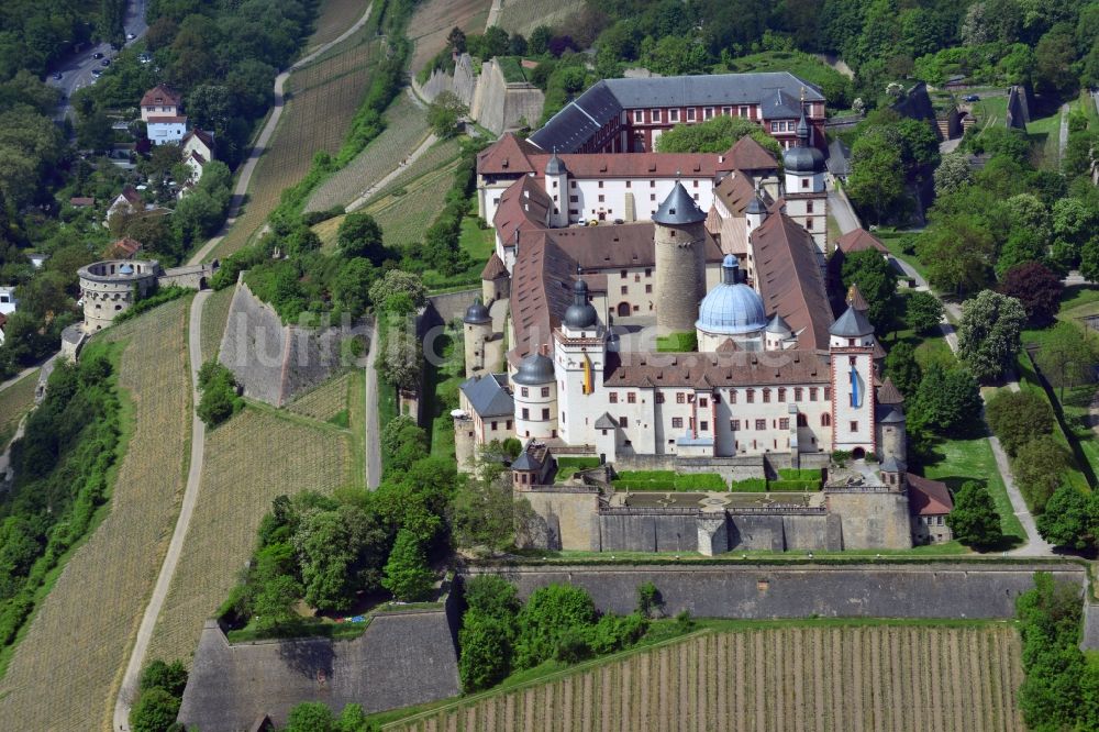 Luftaufnahme Würzburg - Festung Marienberg in Würzburg im Bundesland Bayern