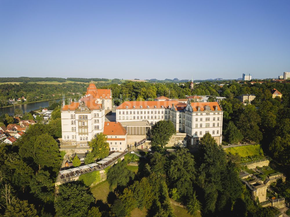 Luftbild Pirna - Festung Sonnenstein in Pirna im Bundesland Sachsen, Deutschland