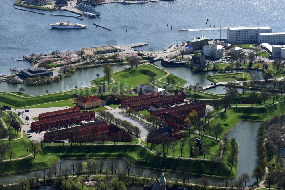 Luftbild Kopenhagen - Festungsanlage Kastell von Kopenhagen Gl. Hovedvagt in Kopenhagen in Region Hovedstaden, Dänemark