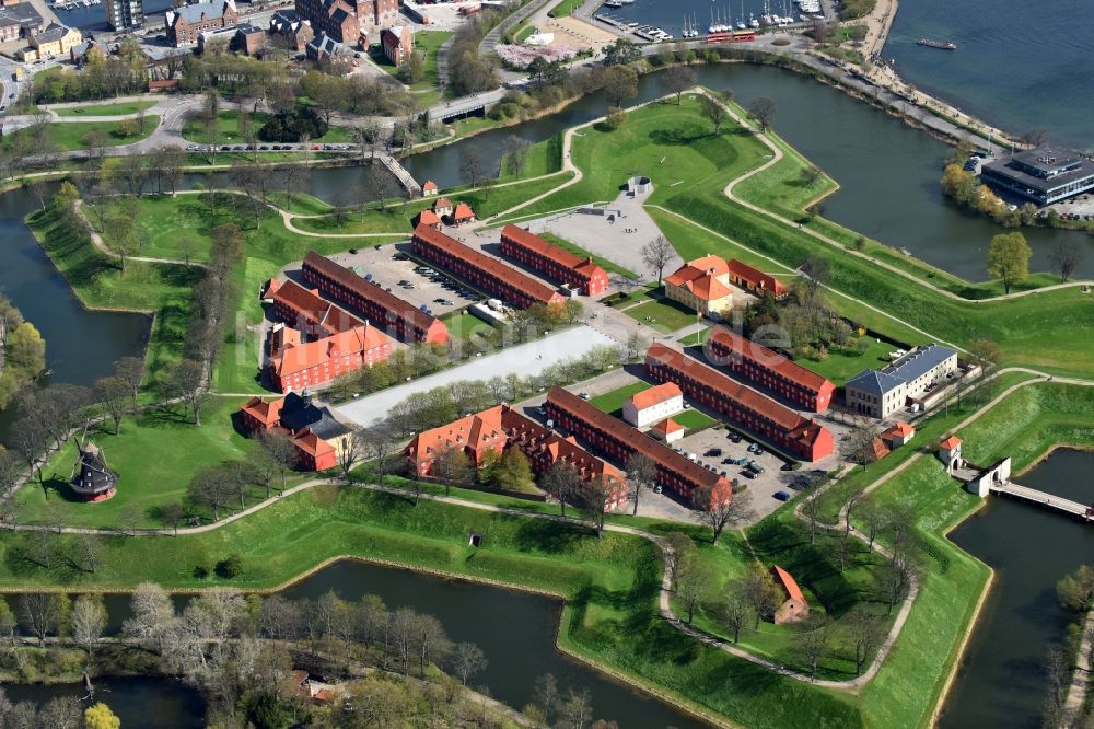 Luftbild Kopenhagen - Festungsanlage Kastell von Kopenhagen Gl. Hovedvagt in Kopenhagen in Region Hovedstaden, Dänemark