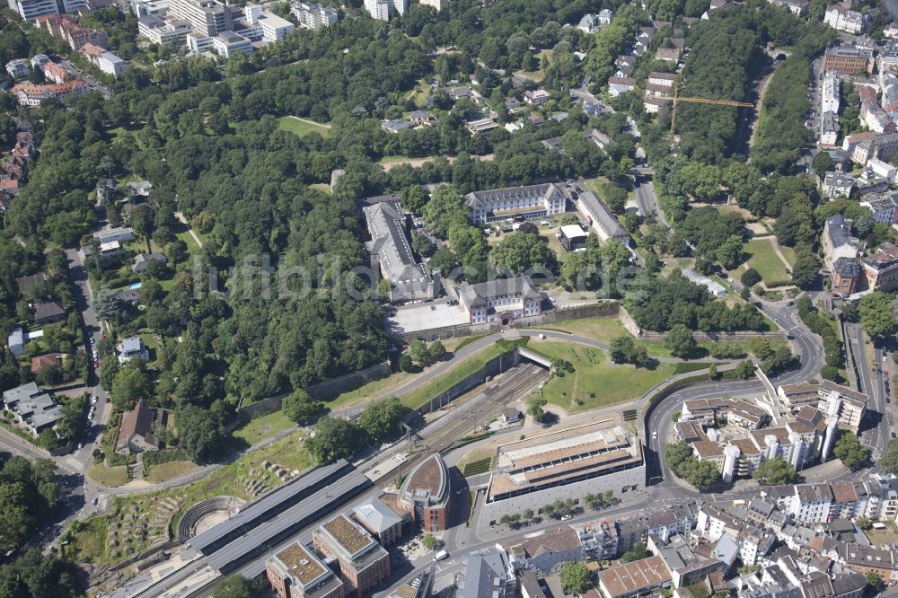 Luftaufnahme Mainz - Festungsanlage Zitadelle in Mainz im Bundesland Rheinland-Pfalz