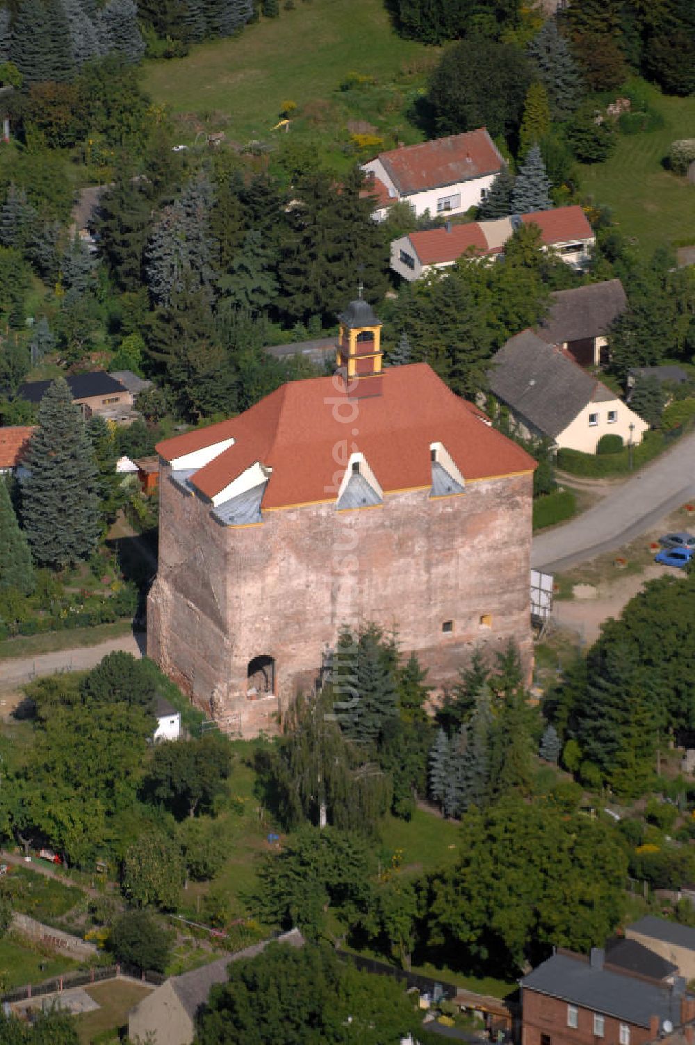 Luftaufnahme Peitz - Festungsturm Peitz