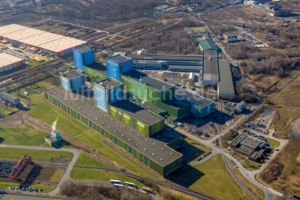 Dortmund aus der Vogelperspektive: Feuerbeschichtungsanlage der thyssenkrupp Steel Europe AG in Dortmund im Bundesland Nordrhein-Westfalen, Deutschland