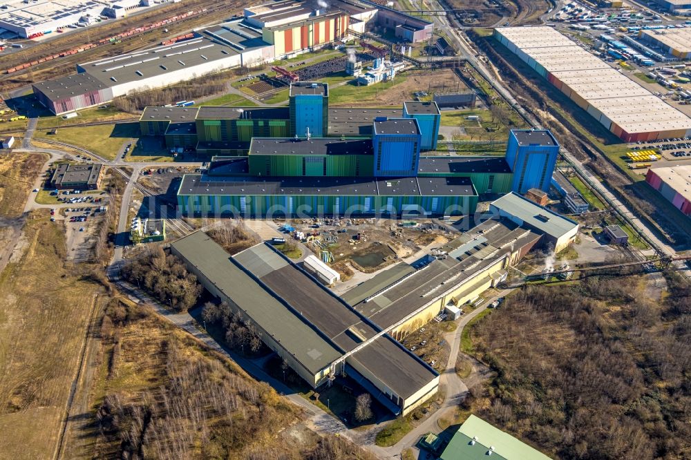 Luftaufnahme Dortmund - Feuerbeschichtungsanlage der thyssenkrupp Steel Europe AG in Dortmund im Bundesland Nordrhein-Westfalen, Deutschland