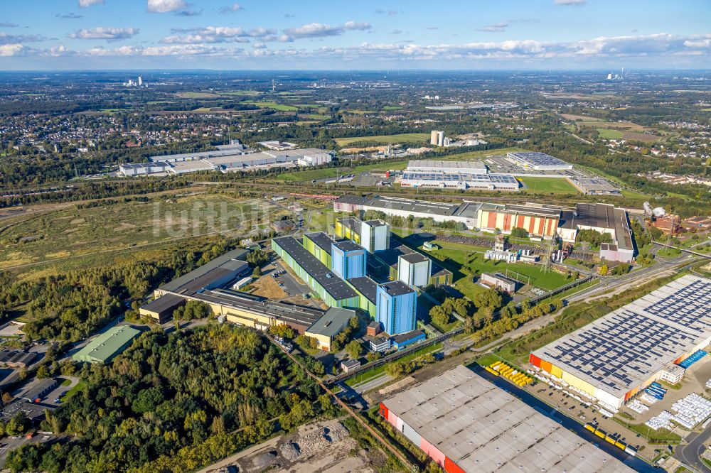 Luftaufnahme Dortmund - Feuerbeschichtungsanlage der thyssenkrupp Steel Europe AG in Dortmund im Bundesland Nordrhein-Westfalen, Deutschland