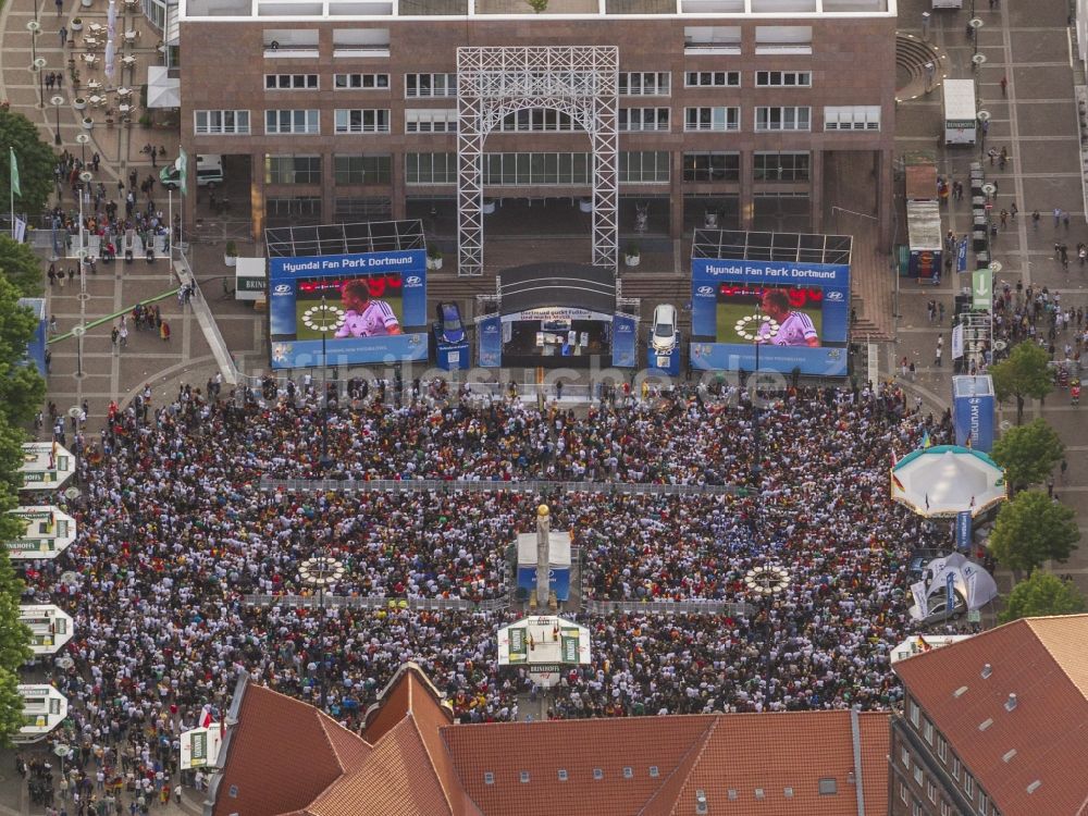 Luftbild Dortmund - Öffentlichen Public Viewing in Dortmund im Bundesland Nordrhein-Westfalen