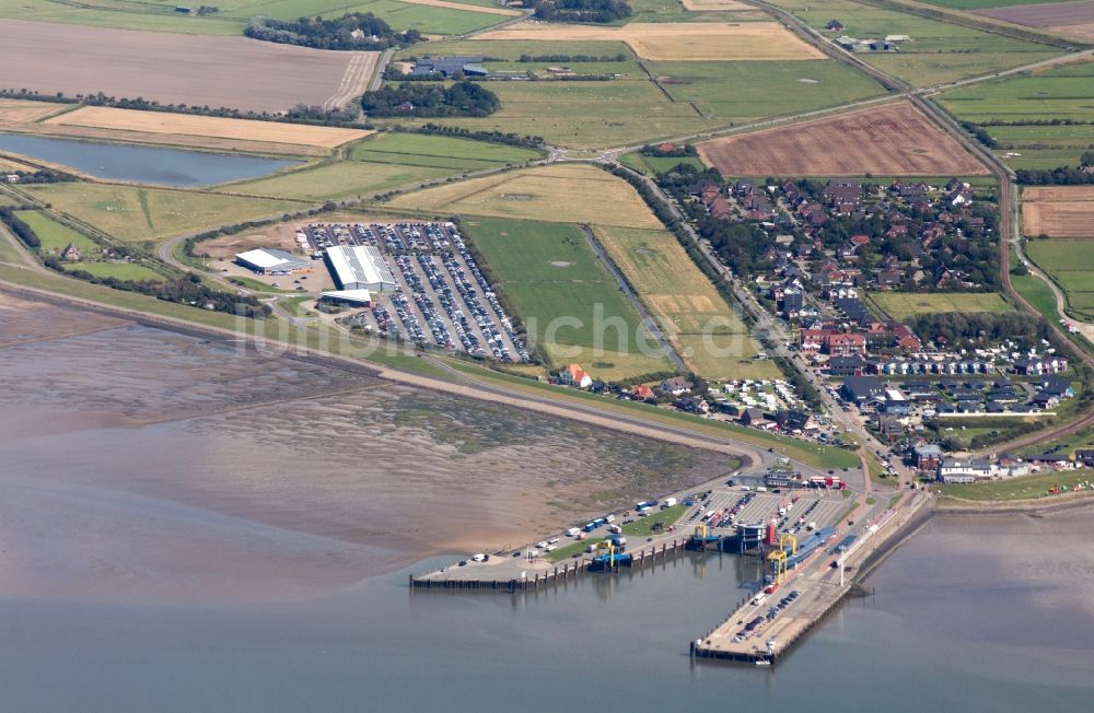 Dagebüll aus der Vogelperspektive: Fähranleger in Dagebüll im Bundesland Schleswig-Holstein