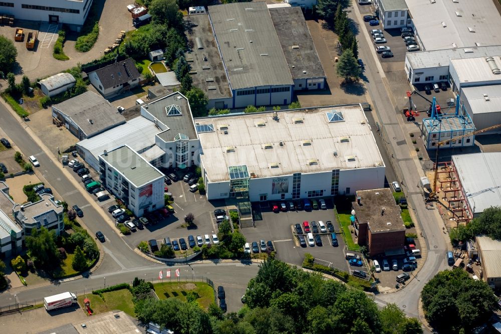 Witten von oben - Filiale der Boesner GmbH im Stadtteil Herbede in Witten im Bundesland Nordrhein-Westfalen