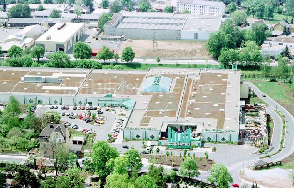 Hof / Bayern von oben - Firma MARKTKAUF GmbH in der Schleizer Str. 09 in 95028 Hof.